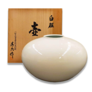 中村清六 白磁　壷